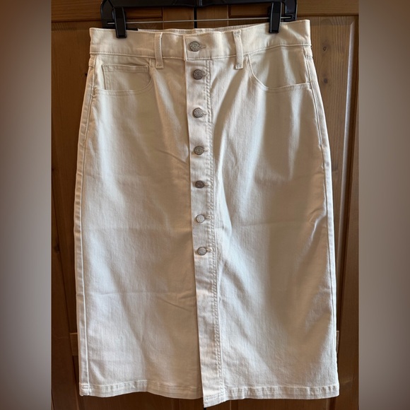 Banana Republic Factory Cream Midi Skirt - Picture 2 of 10